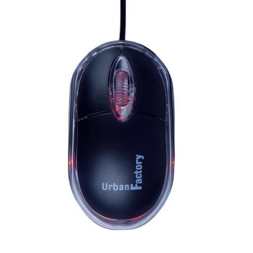 Urban Factory Souris filaire Cristal - Noir